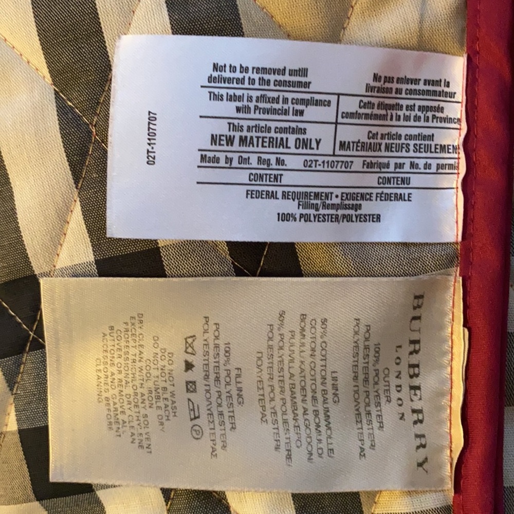 Burberry Quilted Bomber Jacket in Deep Burgundy - Picture 13 of 16